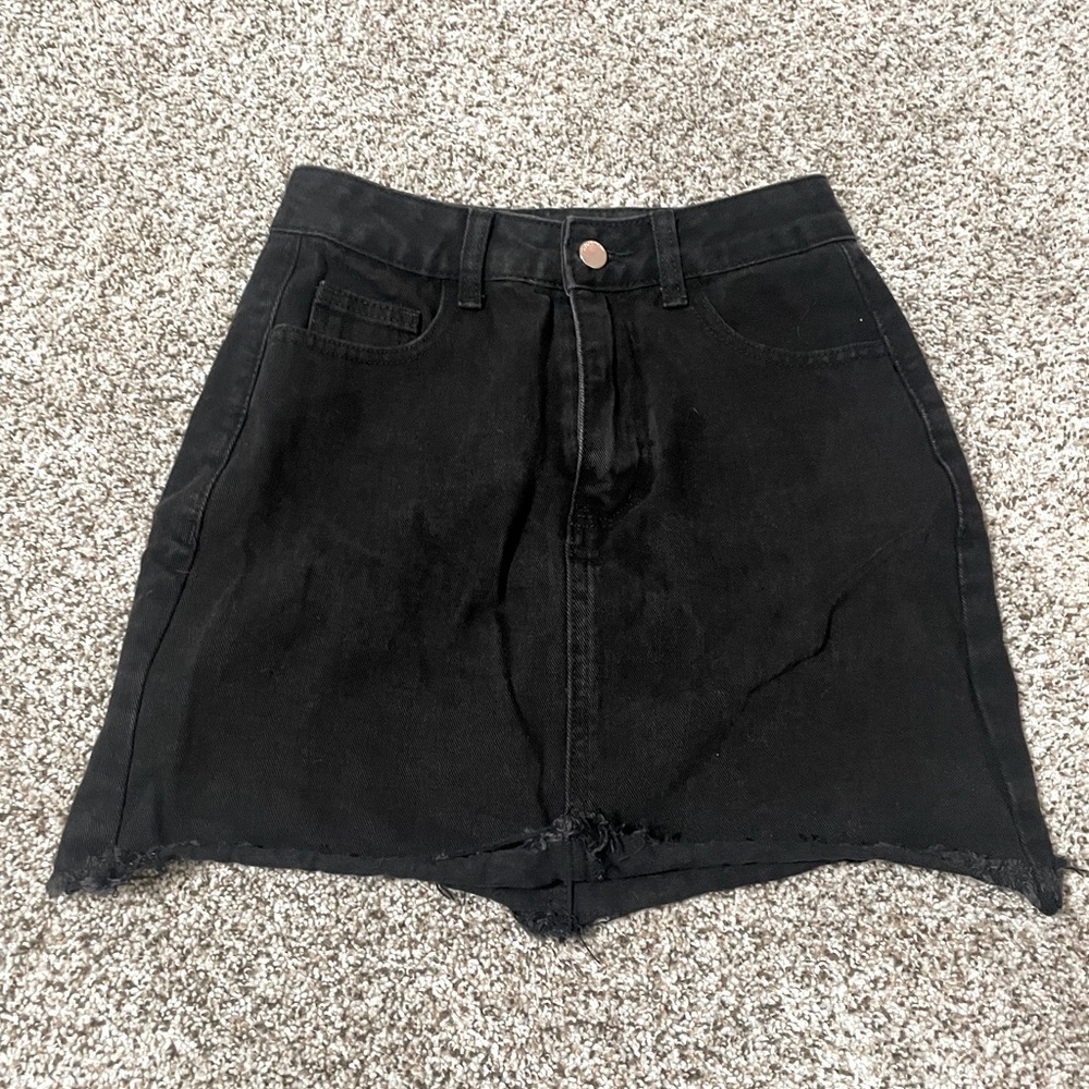 Black Jean skirt